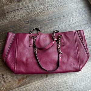 Kate Spade Plum Leather Tote
